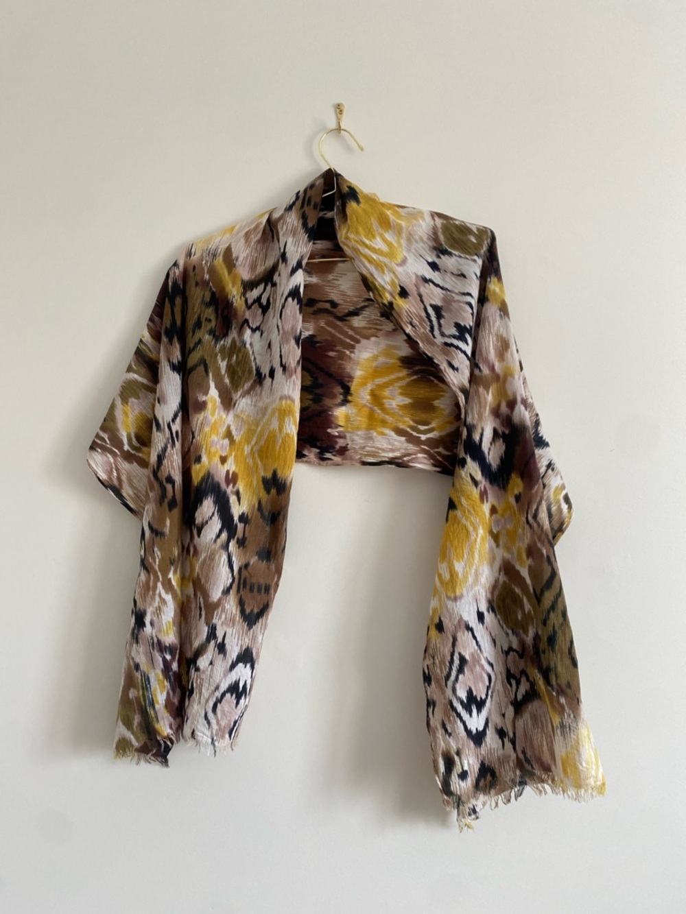 Roots | Abstract Ikat Cotton Scarf | O/S - Picture 8 of 9